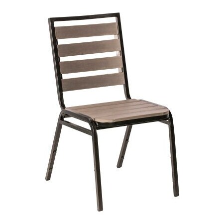 Lorell Lorell Charcoal Outdoor Chair - Pack of 4 LLR42687